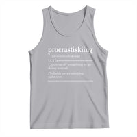 Funny Procrastiskiing Definition Skiing Snow Ski Sports Lover Tank Top - Wonder Print Shop