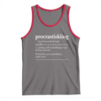 Funny Procrastiskiing Definition Skiing Snow Ski Sports Lover Tank Top - Wonder Print Shop