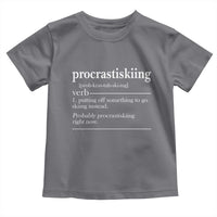 Funny Procrastiskiing Definition Skiing Snow Ski Sports Lover Toddler T Shirt - Wonder Print Shop