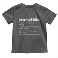 Funny Procrastiskiing Definition Skiing Snow Ski Sports Lover Toddler T Shirt - Wonder Print Shop