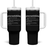 Funny Procrastiskiing Definition Skiing Snow Ski Sports Lover Tumbler With Handle - Wonder Print Shop
