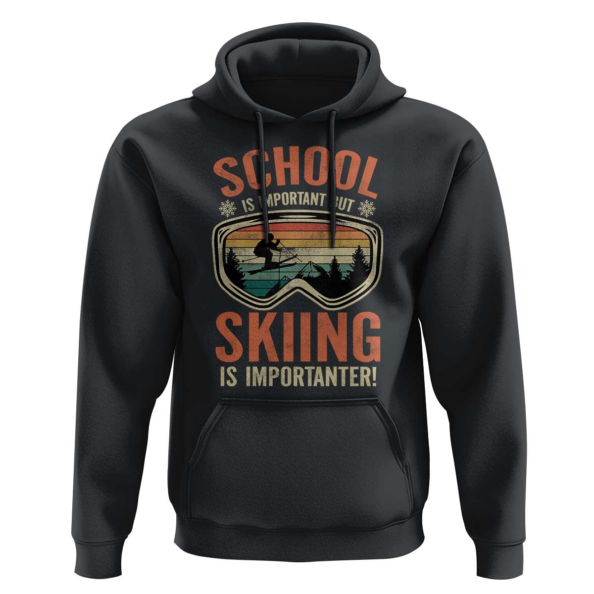 Funny School Is Important But Skiing Is Importanter Hoodie - Wonder Print Shop