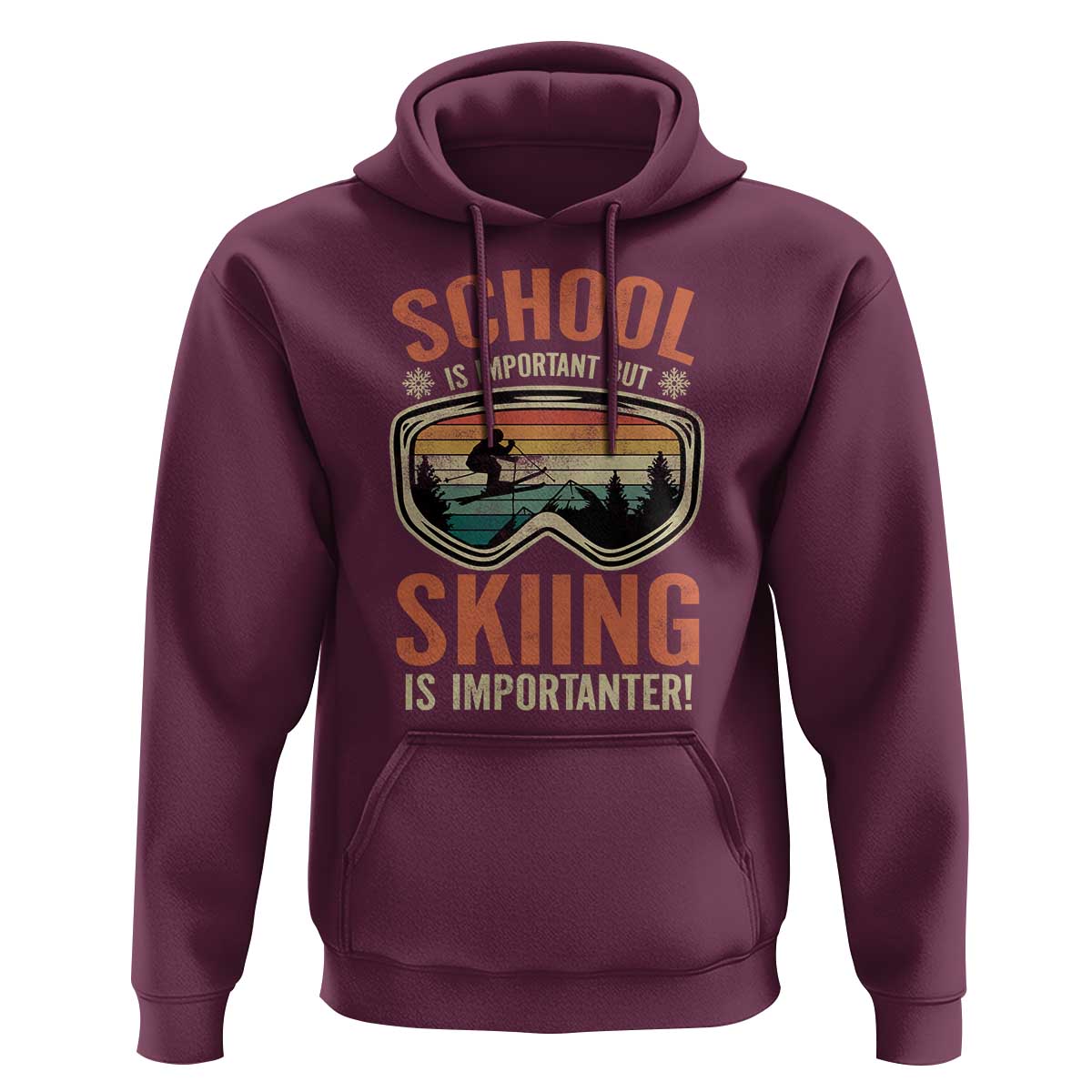 Funny School Is Important But Skiing Is Importanter Hoodie - Wonder Print Shop