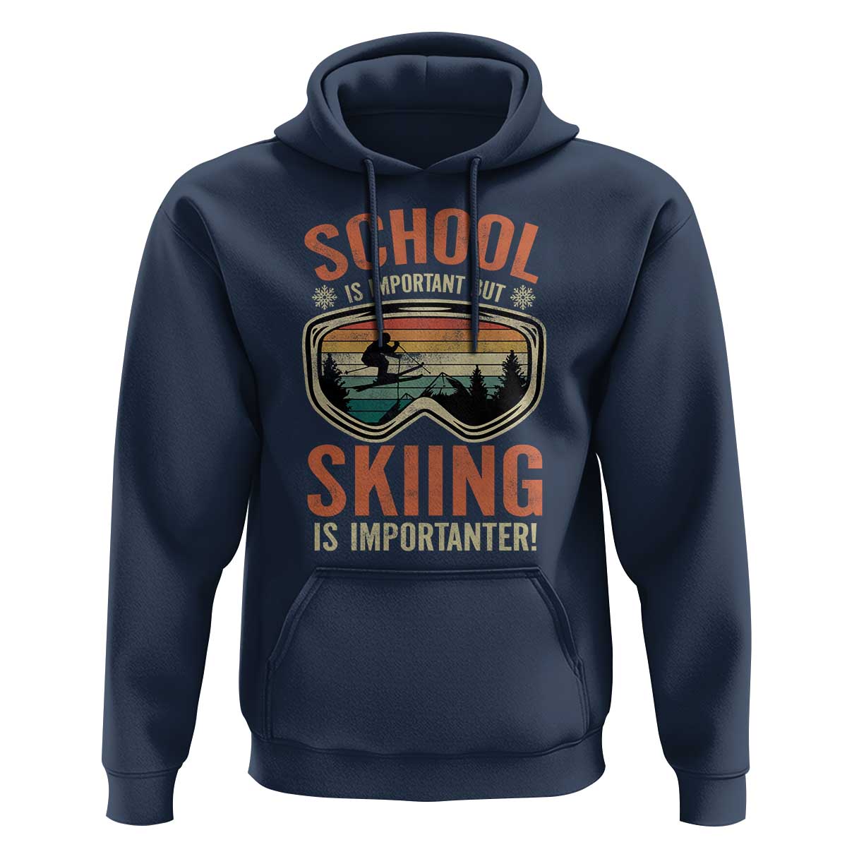 Funny School Is Important But Skiing Is Importanter Hoodie - Wonder Print Shop