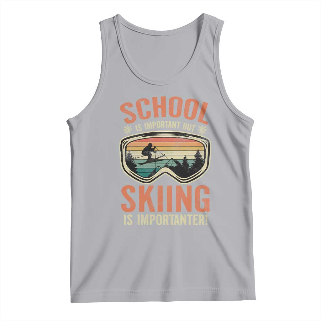 Funny School Is Important But Skiing Is Importanter Tank Top - Wonder Print Shop