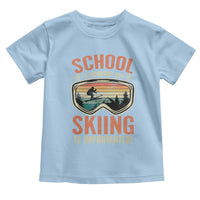 Funny School Is Important But Skiing Is Importanter Toddler T Shirt - Wonder Print Shop