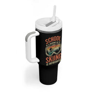 Funny School Is Important But Skiing Is Importanter Tumbler With Handle - Wonder Print Shop