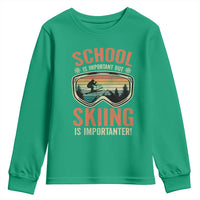 Funny School Is Important But Skiing Is Importanter Youth Sweatshirt - Wonder Print Shop