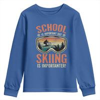 Funny School Is Important But Skiing Is Importanter Youth Sweatshirt - Wonder Print Shop