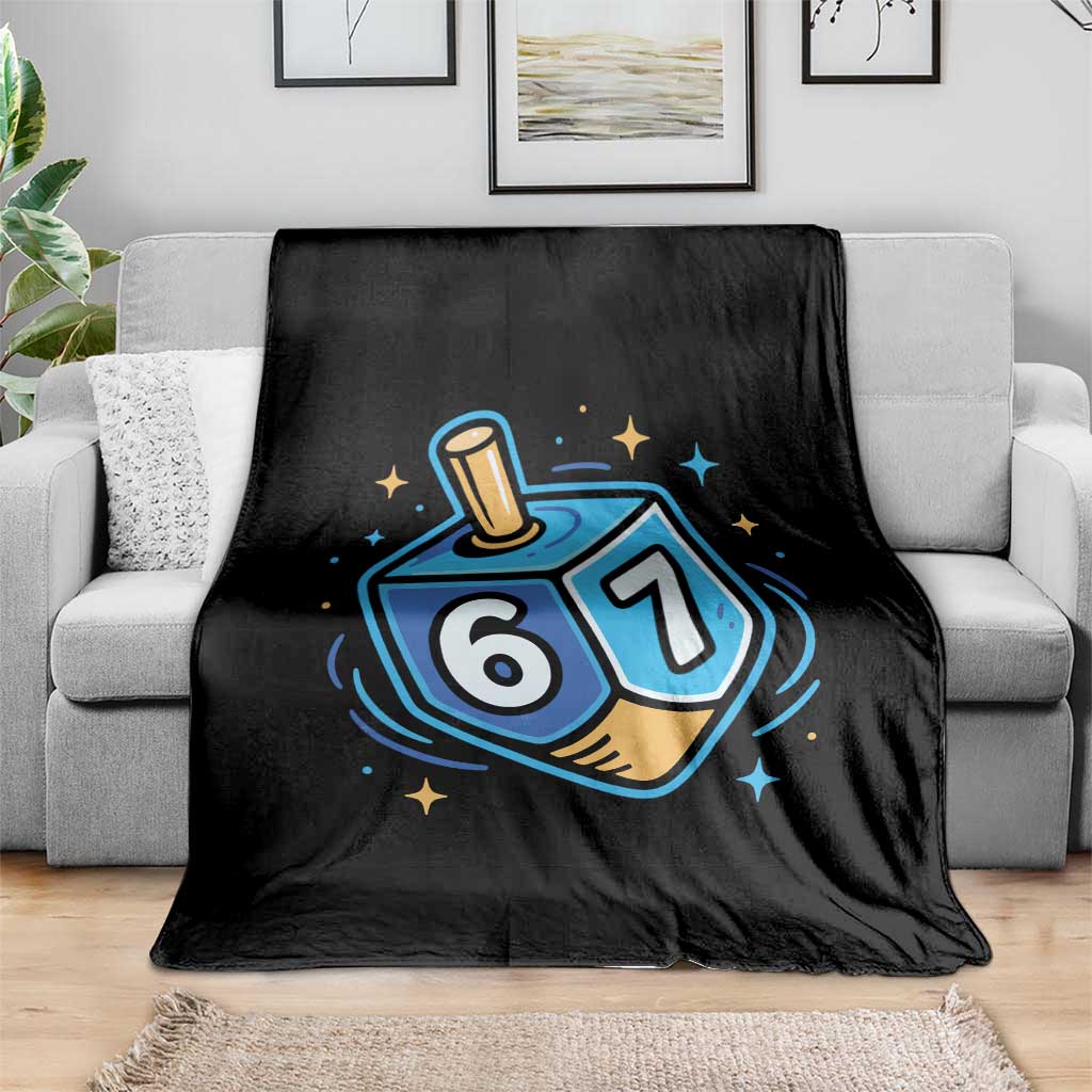 Funny 67 Hanukkah Dreidel Throw Blanket Chanukah Star Of David - Wonder Print Shop