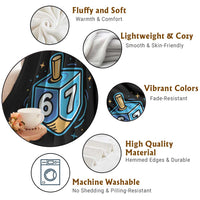 Funny 67 Hanukkah Dreidel Throw Blanket Chanukah Star Of David - Wonder Print Shop