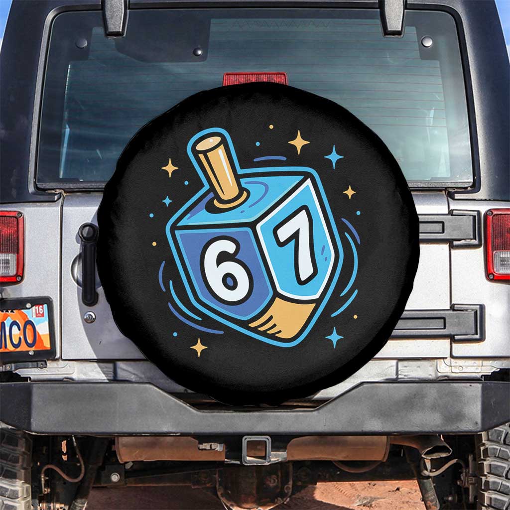 Funny 67 Hanukkah Dreidel Spare Tire Cover Chanukah Star Of David - Wonder Print Shop