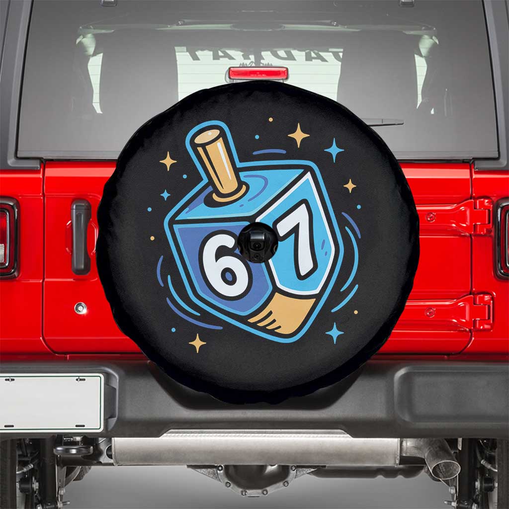 Funny 67 Hanukkah Dreidel Spare Tire Cover Chanukah Star Of David - Wonder Print Shop