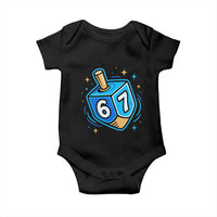 Funny 67 Hanukkah Dreidel Baby Onesie Chanukah Star Of David - Wonder Print Shop