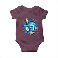 Funny 67 Hanukkah Dreidel Baby Onesie Chanukah Star Of David - Wonder Print Shop
