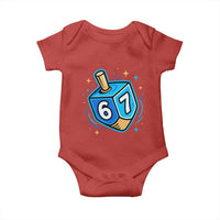 Funny 67 Hanukkah Dreidel Baby Onesie Chanukah Star Of David - Wonder Print Shop
