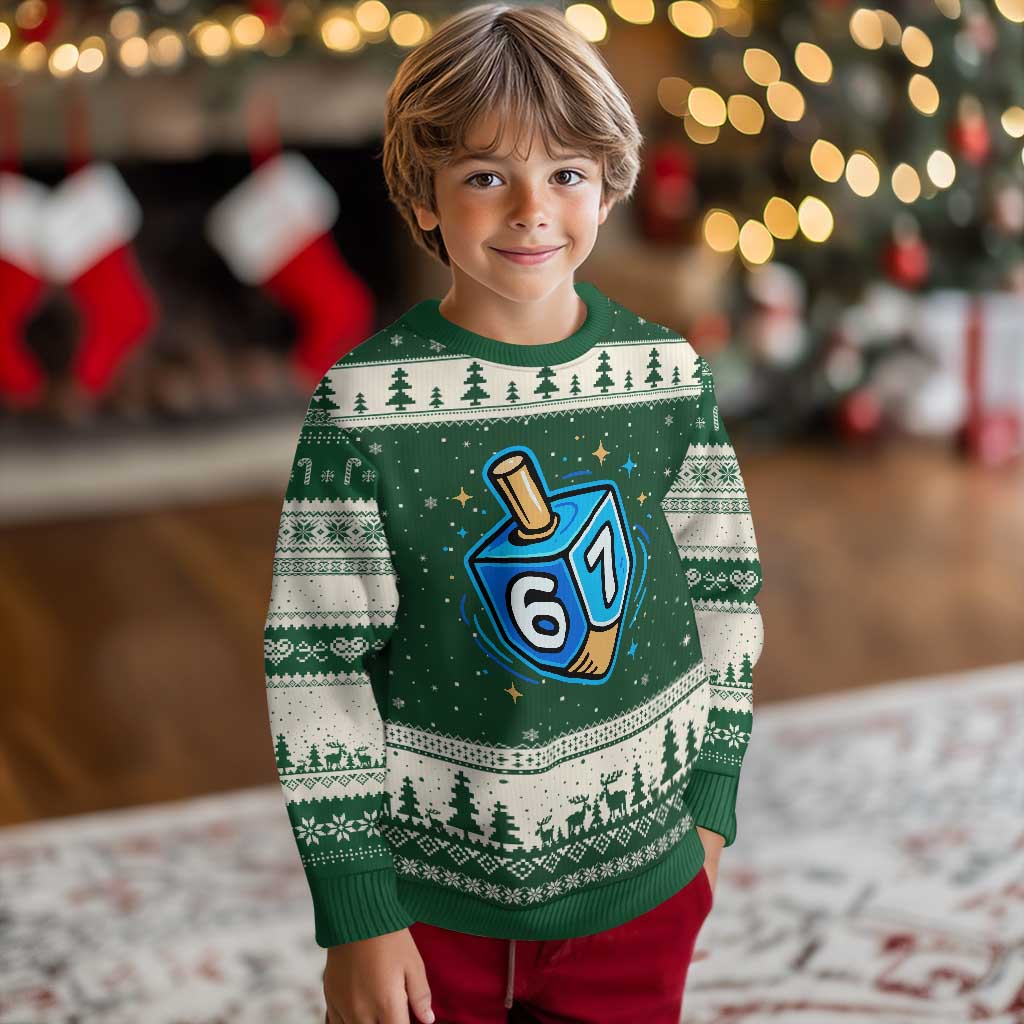 Funny 67 Hanukkah Dreidel Ugly Christmas Sweater Chanukah Star Of David - Wonder Print Shop