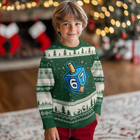 Funny 67 Hanukkah Dreidel Ugly Christmas Sweater Chanukah Star Of David - Wonder Print Shop