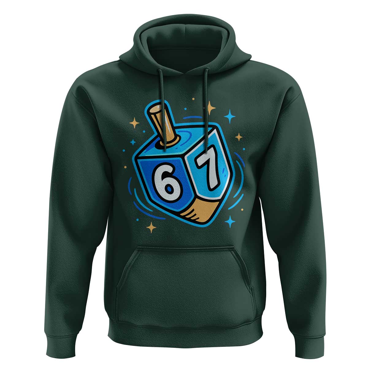 Funny 67 Hanukkah Dreidel Hoodie Chanukah Star Of David - Wonder Print Shop