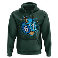 Funny 67 Hanukkah Dreidel Hoodie Chanukah Star Of David - Wonder Print Shop