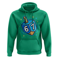 Funny 67 Hanukkah Dreidel Hoodie Chanukah Star Of David - Wonder Print Shop