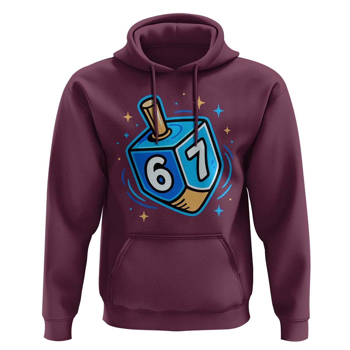 Funny 67 Hanukkah Dreidel Hoodie Chanukah Star Of David - Wonder Print Shop