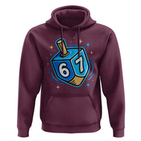 Funny 67 Hanukkah Dreidel Hoodie Chanukah Star Of David - Wonder Print Shop