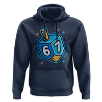 Funny 67 Hanukkah Dreidel Hoodie Chanukah Star Of David - Wonder Print Shop