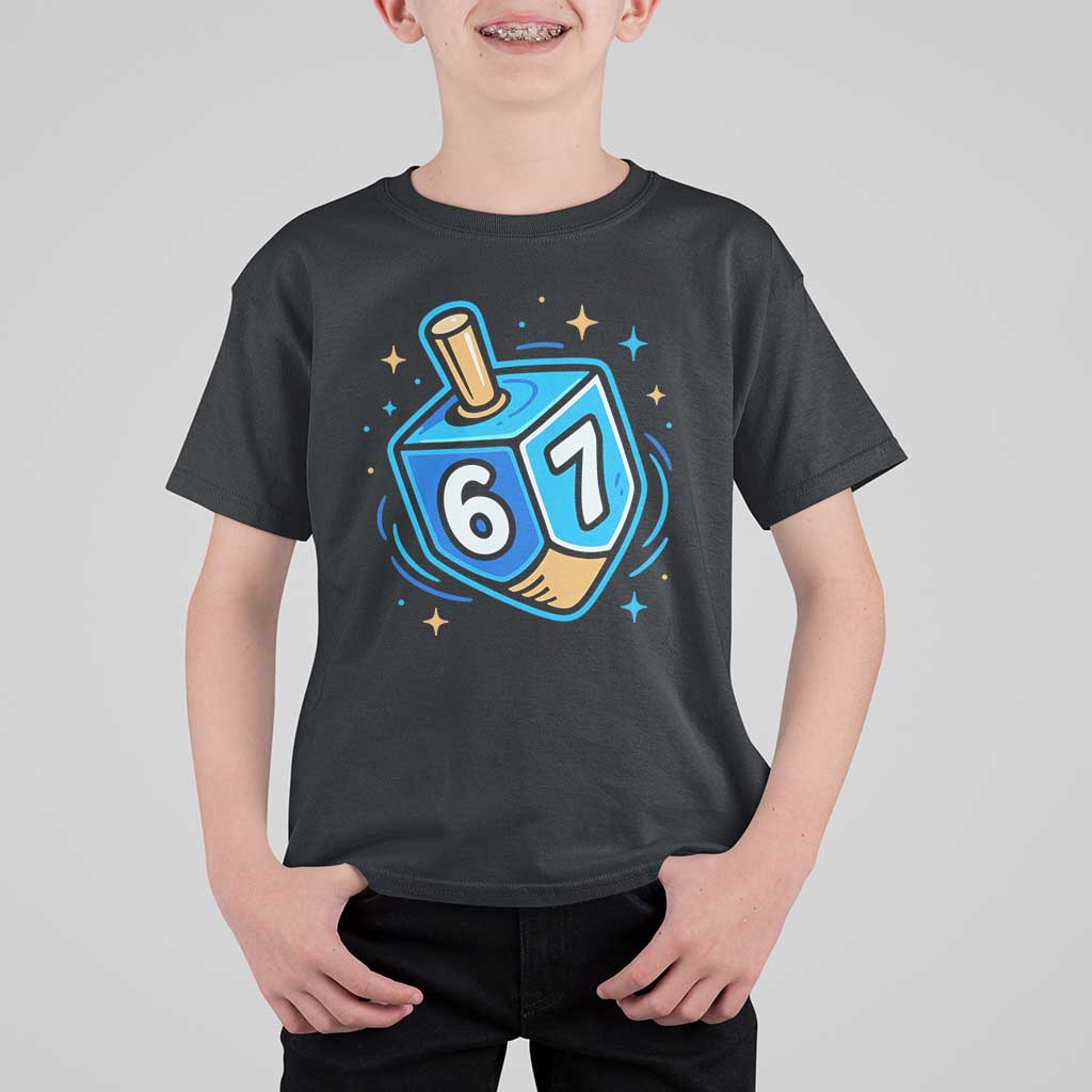 Funny 67 Hanukkah Dreidel T Shirt For Kid Chanukah Star Of David - Wonder Print Shop