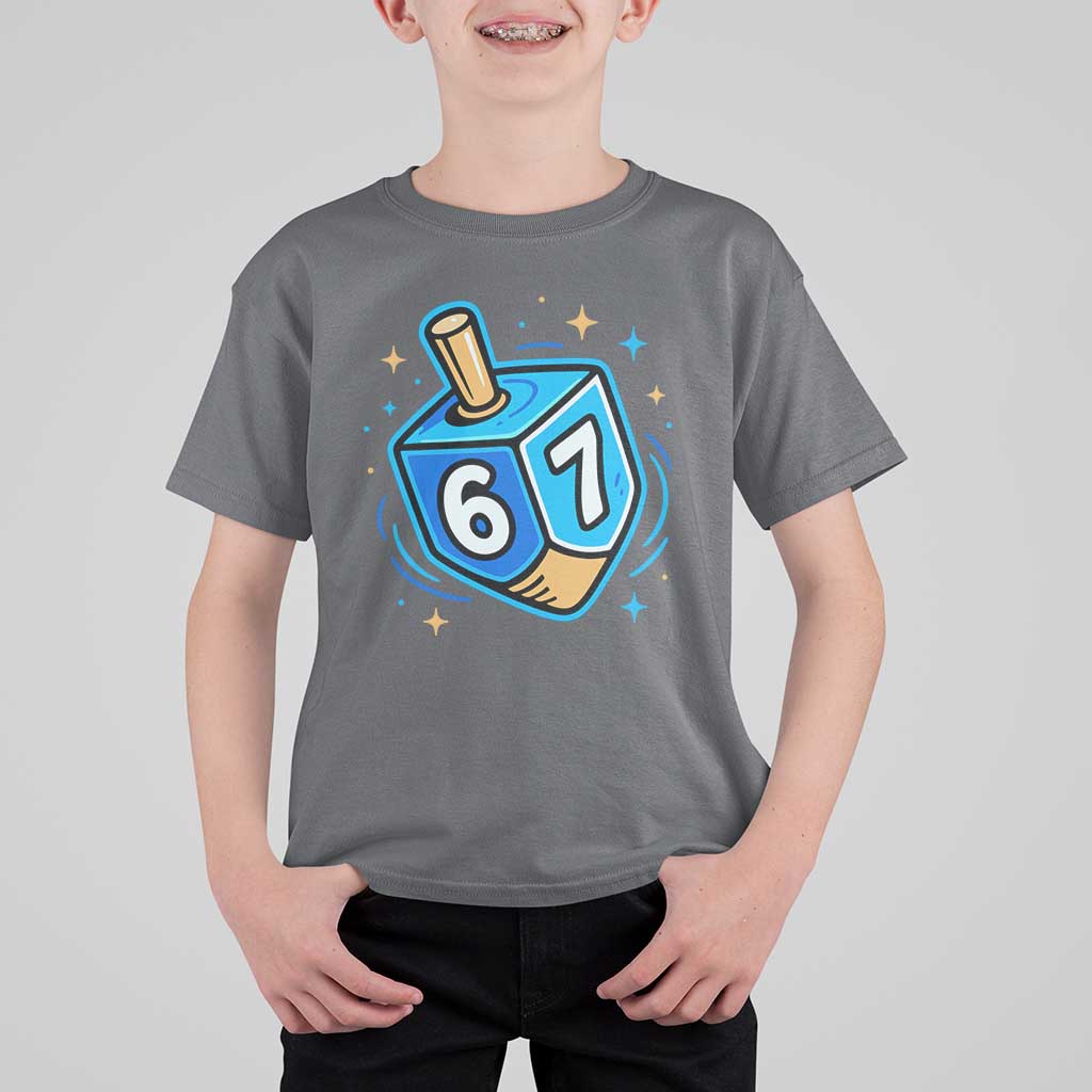 Funny 67 Hanukkah Dreidel T Shirt For Kid Chanukah Star Of David - Wonder Print Shop