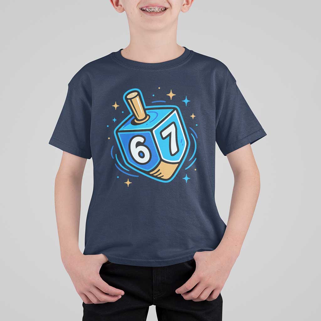 Funny 67 Hanukkah Dreidel T Shirt For Kid Chanukah Star Of David - Wonder Print Shop