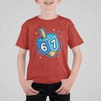 Funny 67 Hanukkah Dreidel T Shirt For Kid Chanukah Star Of David - Wonder Print Shop