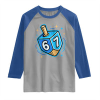 Funny 67 Hanukkah Dreidel Raglan Shirt Chanukah Star Of David - Wonder Print Shop