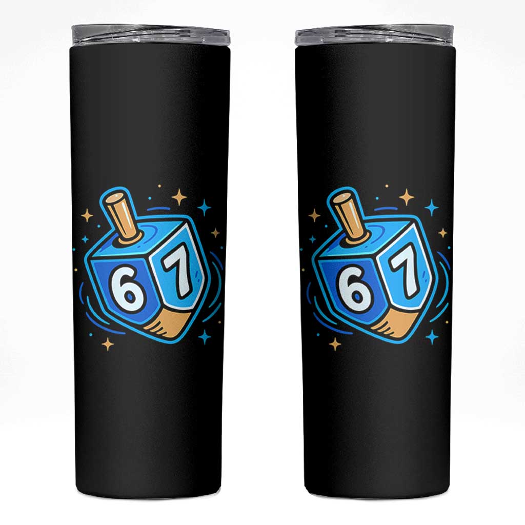 Funny 67 Hanukkah Dreidel Skinny Tumbler Chanukah Star Of David - Wonder Print Shop