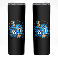 Funny 67 Hanukkah Dreidel Skinny Tumbler Chanukah Star Of David - Wonder Print Shop