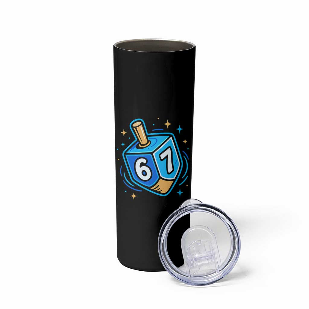 Funny 67 Hanukkah Dreidel Skinny Tumbler Chanukah Star Of David - Wonder Print Shop