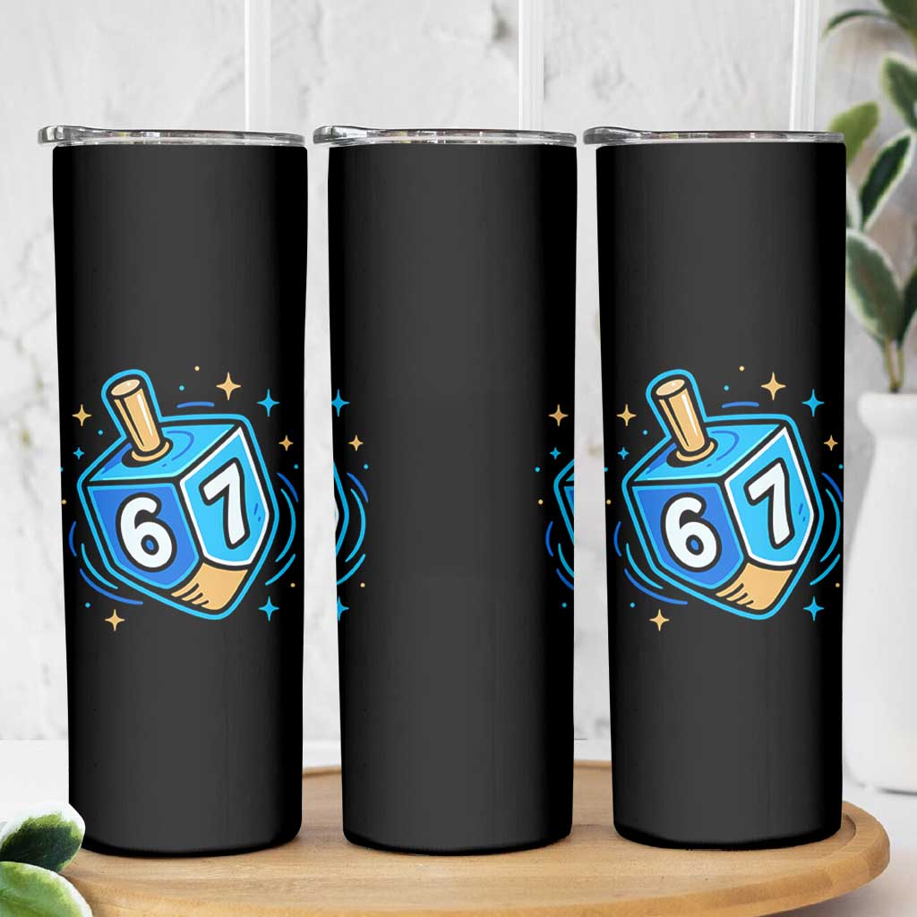 Funny 67 Hanukkah Dreidel Skinny Tumbler Chanukah Star Of David - Wonder Print Shop