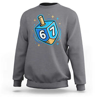 Funny 67 Hanukkah Dreidel Sweatshirt Chanukah Star Of David - Wonder Print Shop
