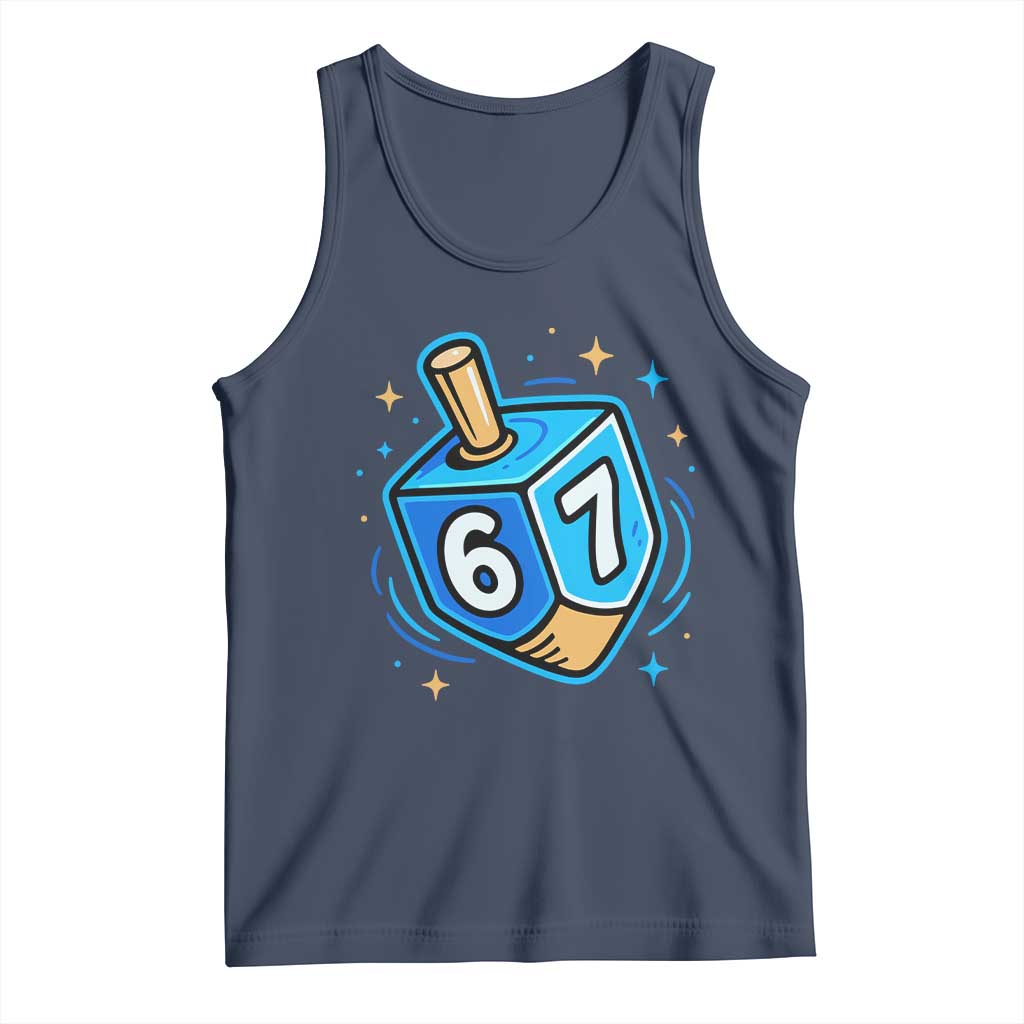 Funny 67 Hanukkah Dreidel Tank Top Chanukah Star Of David - Wonder Print Shop