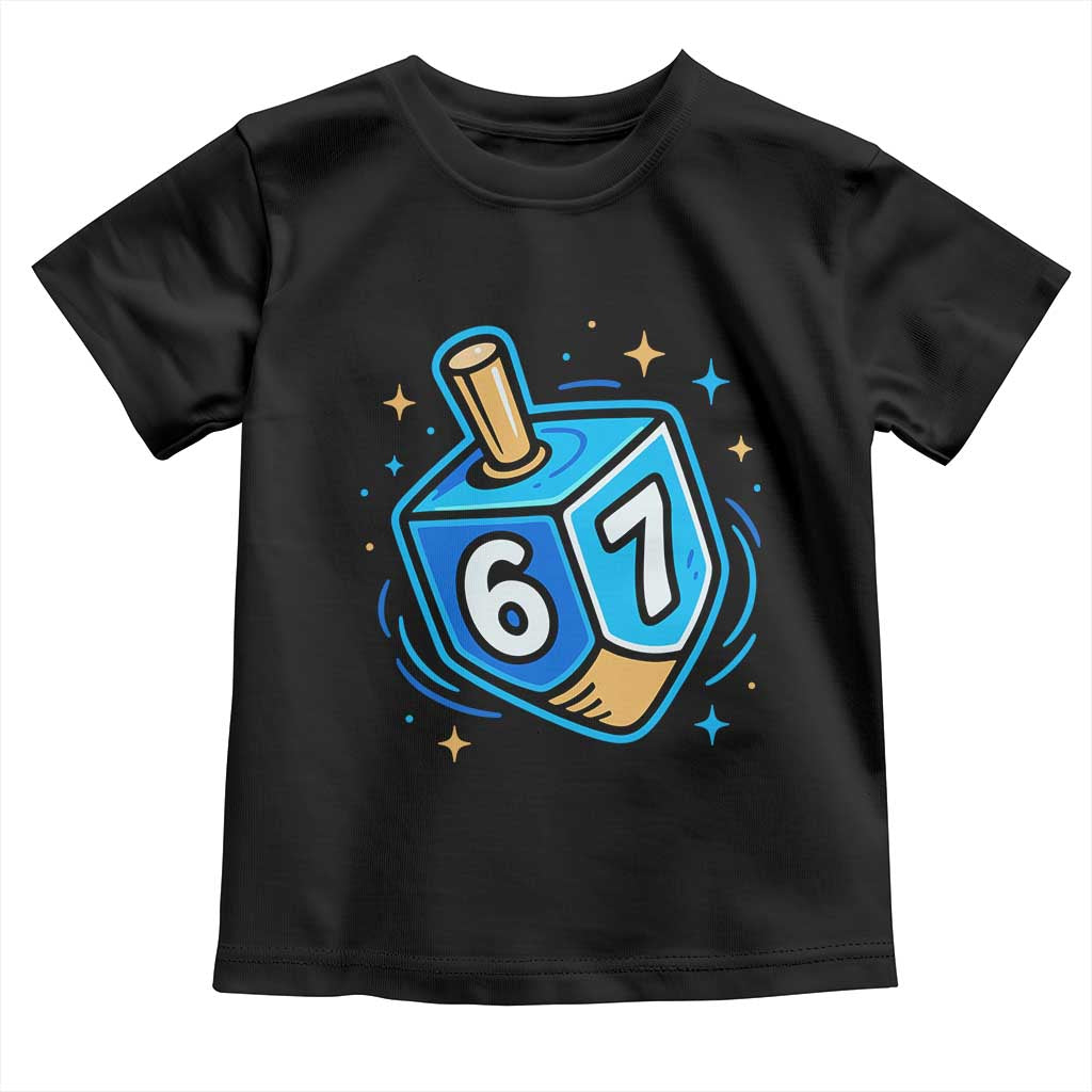 Funny 67 Hanukkah Dreidel Toddler T Shirt Chanukah Star Of David - Wonder Print Shop