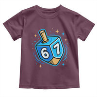 Funny 67 Hanukkah Dreidel Toddler T Shirt Chanukah Star Of David - Wonder Print Shop