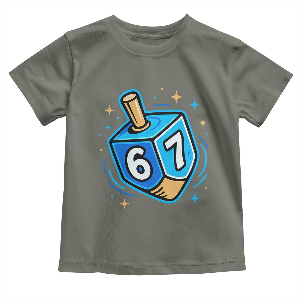 Funny 67 Hanukkah Dreidel Toddler T Shirt Chanukah Star Of David - Wonder Print Shop