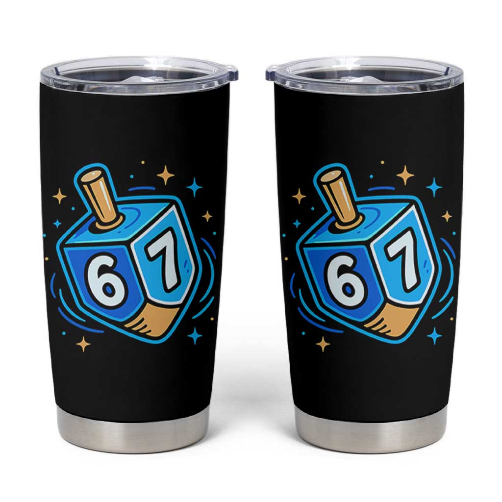 Funny 67 Hanukkah Dreidel Tumbler Cup Chanukah Star Of David - Wonder Print Shop