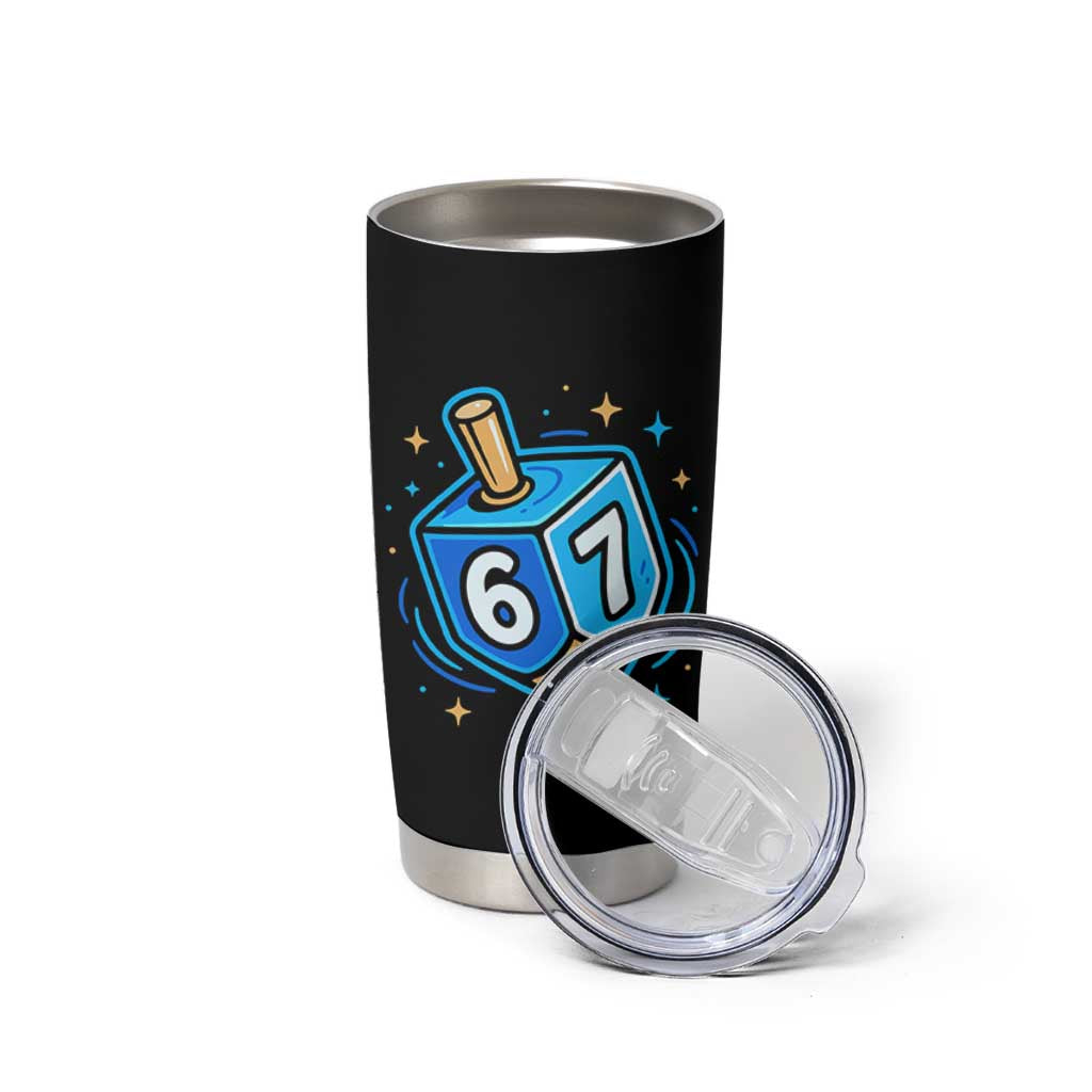 Funny 67 Hanukkah Dreidel Tumbler Cup Chanukah Star Of David - Wonder Print Shop