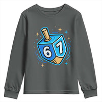 Funny 67 Hanukkah Dreidel Youth Sweatshirt Chanukah Star Of David - Wonder Print Shop
