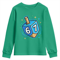 Funny 67 Hanukkah Dreidel Youth Sweatshirt Chanukah Star Of David - Wonder Print Shop
