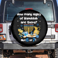 Funny 67 Hanukkah Spare Tire Cover How Many Nights Of Hanukkah Are There Not 6 or 7 - Wonder Print Shop