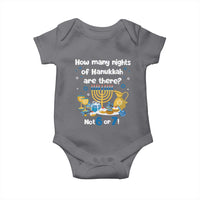 Funny 67 Hanukkah Baby Onesie How Many Nights Of Hanukkah Are There Not 6 or 7 - Wonder Print Shop
