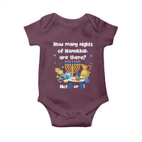Funny 67 Hanukkah Baby Onesie How Many Nights Of Hanukkah Are There Not 6 or 7 - Wonder Print Shop