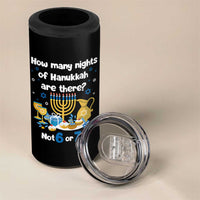 Funny 67 Hanukkah 4 in 1 Can Cooler Tumbler How Many Nights Of Hanukkah Are There Not 6 or 7 - Wonder Print Shop